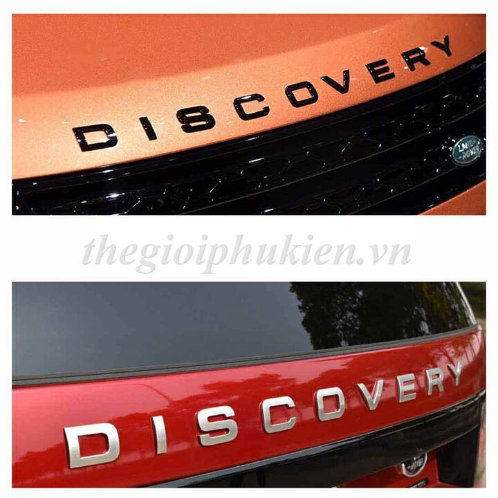 Logo chữ DISCOVERY 3D nổi dán trang trí Ô tô, Xe hơi