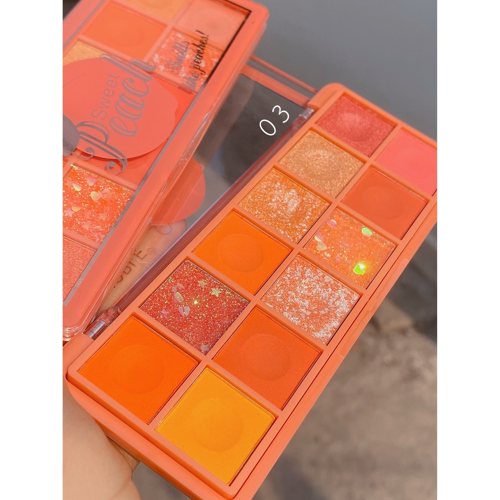Bảng màu phấn mắt 12 ô PEACH đào makeup palette siêu cưng nội địa mới lạ sỉ tốt- GIÁ RẺ 09 | BigBuy360 - bigbuy360.vn