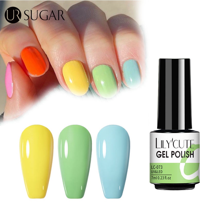 3 Lọ gel sơn móng tay UR SUGAR màu sắc thời trang 7ml tùy chọn
