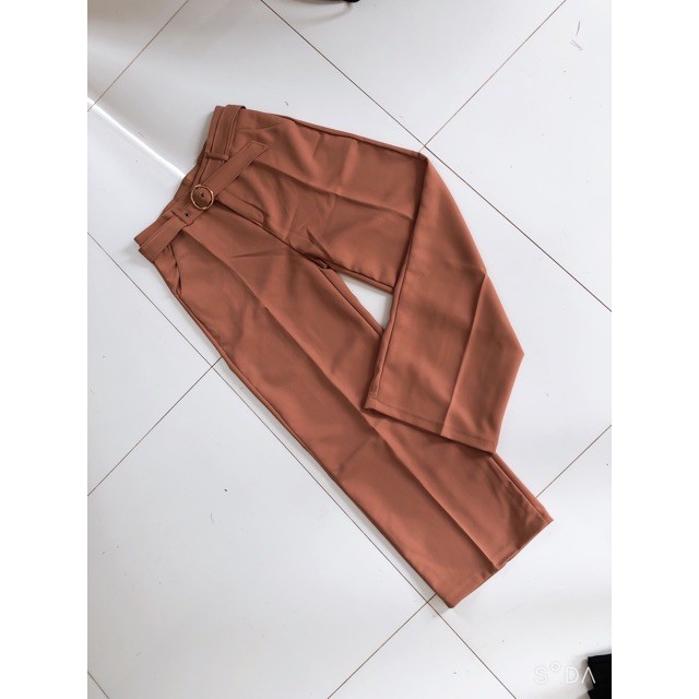 Quần Ống Rộng Khóa 1 cúc kèm đai | BigBuy360 - bigbuy360.vn