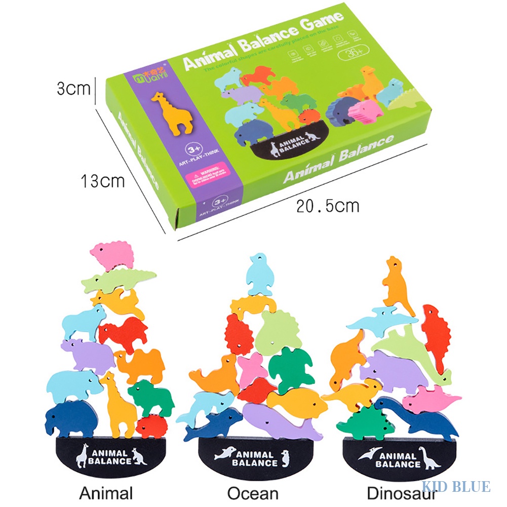 Bộ Đồ Chơi Xếp Hình Khủng Long Bằng Gỗ Cho Bé