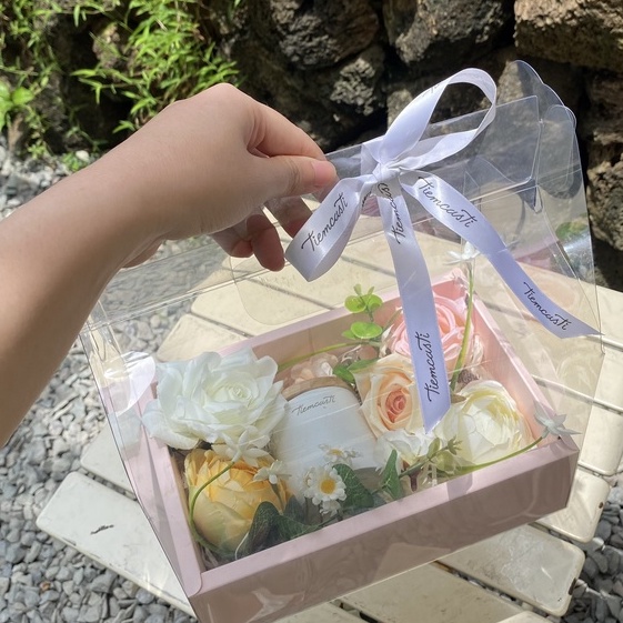 Hộp quà tặng hoa lụa siêu xinh