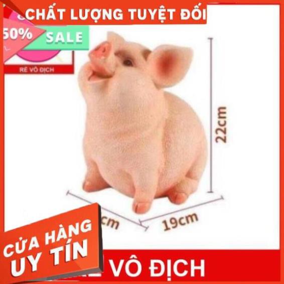 Heo đất 3D ăn tiền, tiết kiệm tiền, ống heo bỏ tiền bằng nhựa kích thước lớn