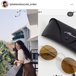 Kính mắt nâu + 2% shopee