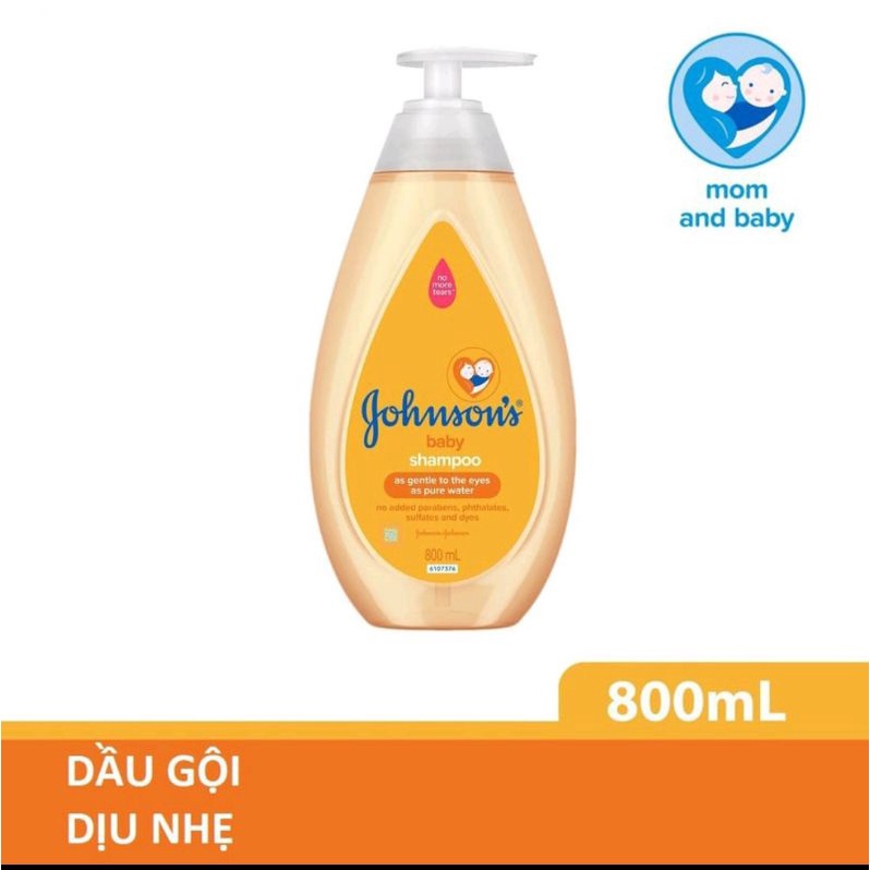 Dầu gội Johnson baby không cay mắt 800ml cho bé