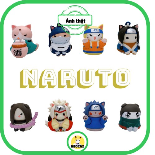 [Ship Hỏa Tốc][Tặng Hộp Bảo Vệ] SET B - Combo MẪU MÈO LỚN 6cm Mô Hình mèo chibi set 08 nhân vật Naruto tsum tsum