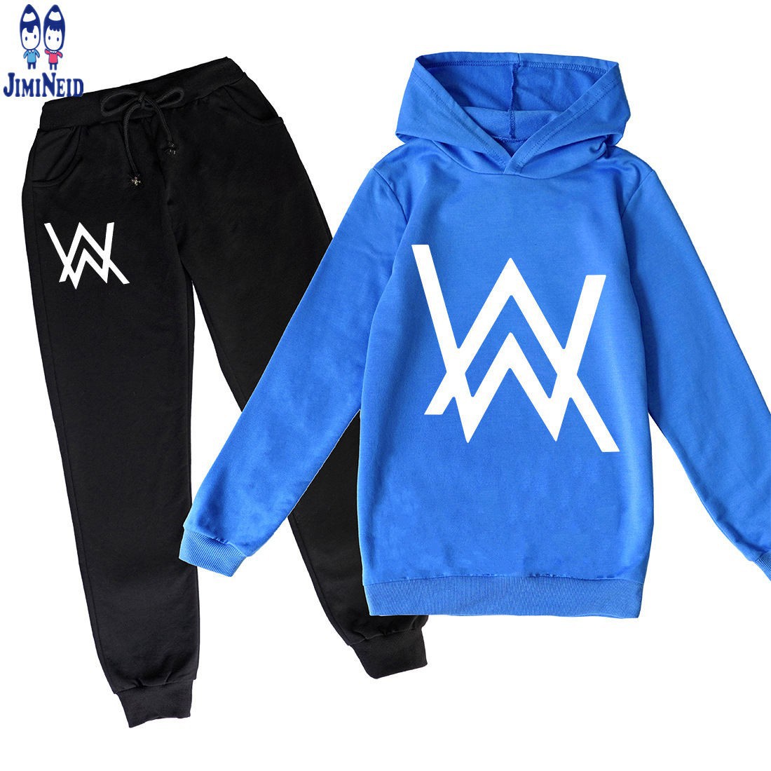 Bộ Đồ Gồm 2 Món Áo Sweater Mỏng In Chữ Alan Walker Phối Quần Dài Thời Trang Xuân Thu Cho Bé