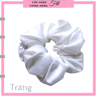 Thun buộc tóc lụa satin dây cột tóc scrunchies (cột tóc vải thanh lịch)