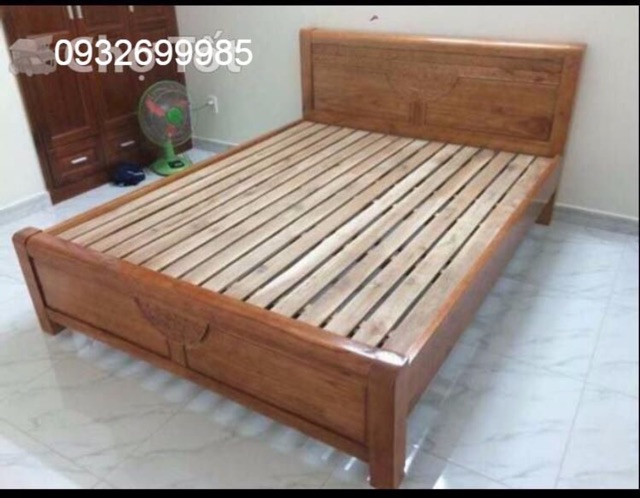 Giường gỗ xoan đào 1,2m giá chỉ 1,9tr