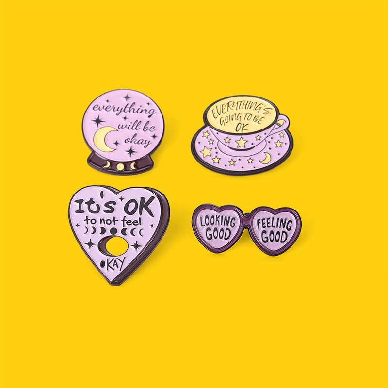 Ghim cài áo QIHE JEWELRY kiểu dáng hoạt hình nhiều tùy chọn dễ thương thời trang