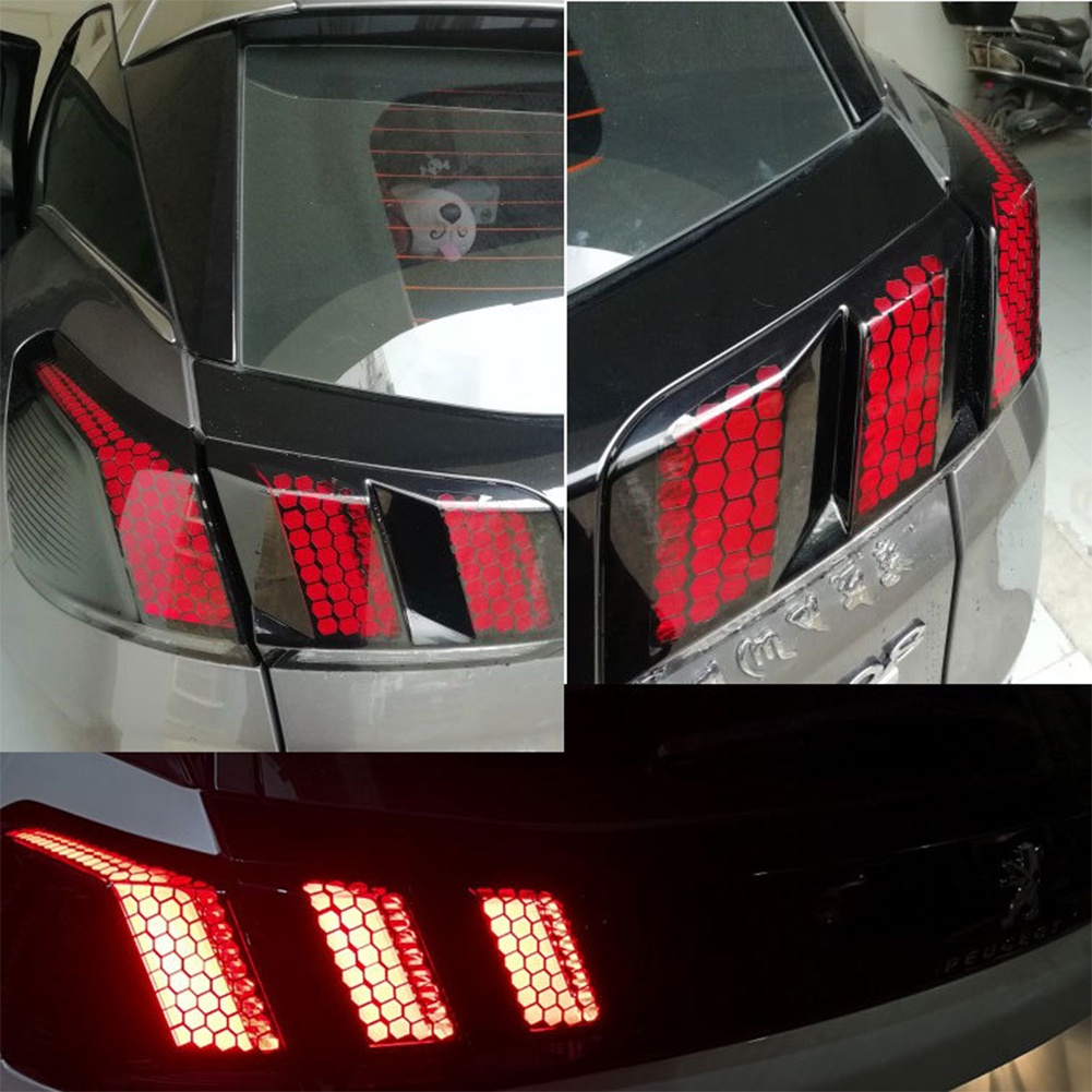 Miếng Dán Tổ Ong Bảo Vệ Đèn Đuôi Xe Hơi Peugeot 3008 4008 5008