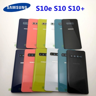 Mặt sau kính thay thế cho samsung galaxy s10 s10e s10 plus s10 + vỏ pin cửa sau vỏ camera kính ống kính