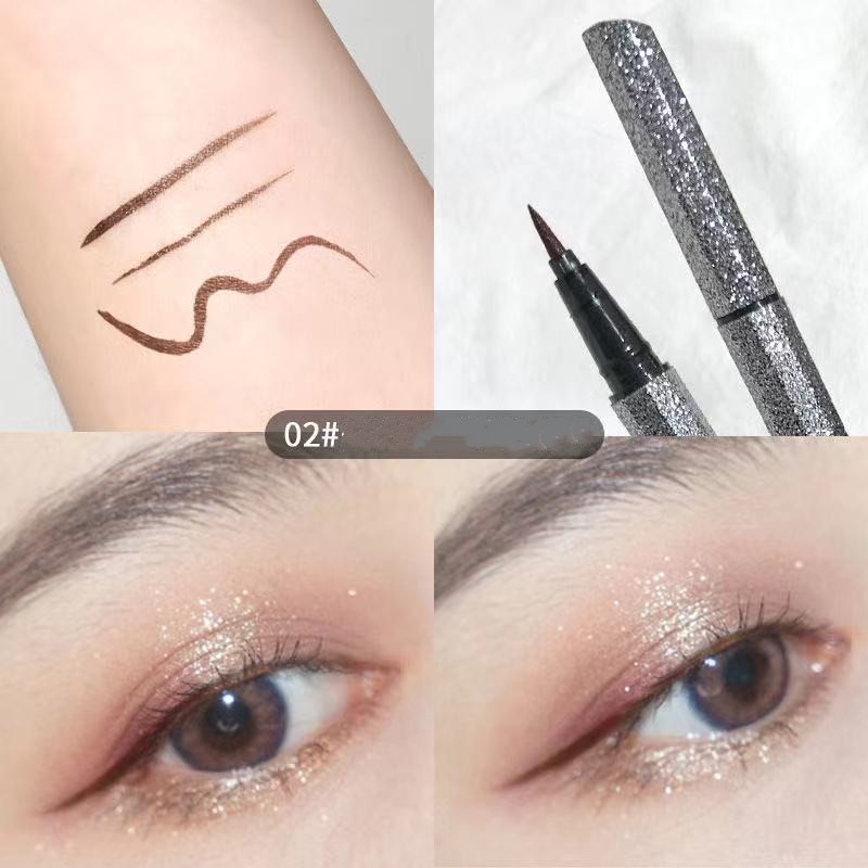 Bút kẻ mắt dạng lỏng Xixi không thấm nước và mồ hôi không nhòe cho người mới bắt đầu TẶNG mặt nạ