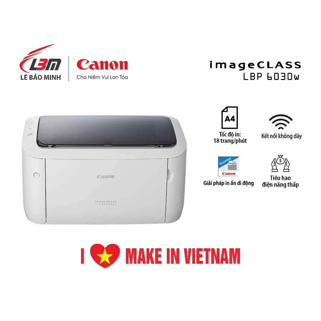 [Mã ELCL12 giảm 9% đơn 300K] Máy in laser đơn năng Canon LBP6030w- chính hãng