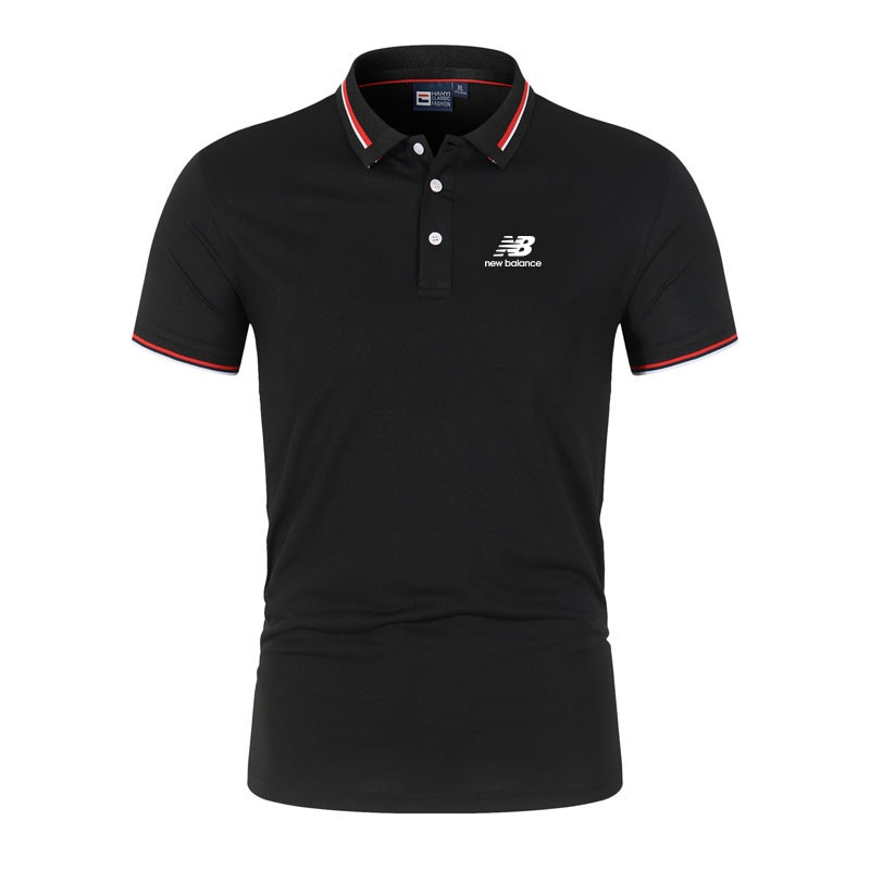 Mới New Balance Áo Thun Polo Ngắn Tay Họa Tiết Kẻ Sọc Cổ Điển Chất Lượng Cao Cho Nam