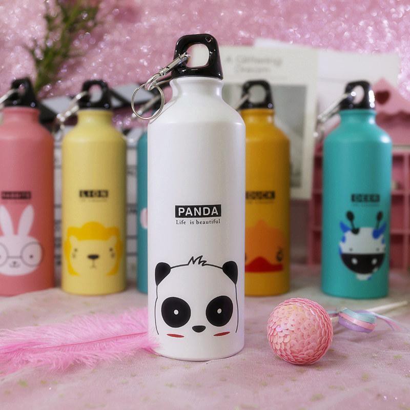 Chai đựng nước 500ml bằng nhôm in họa tiết hoạt hình