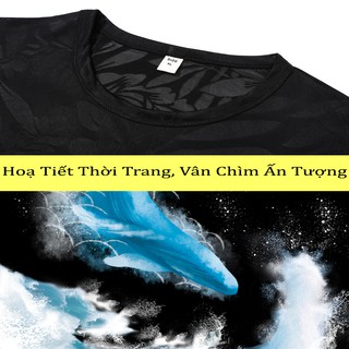 Áo thun 3D in chìm cá voi xanh [HE06]