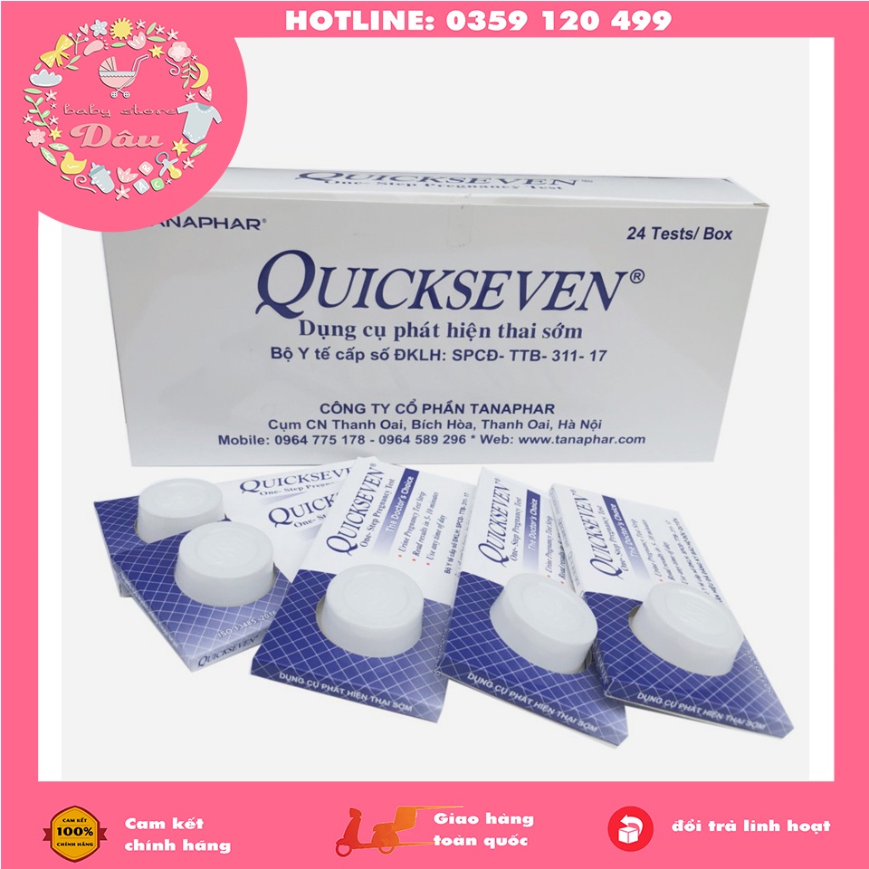 Que thử thai Quickseven test 2 vạch chính xác - test thử thai hai vạch sớm nhanh hiệu quả nhanh