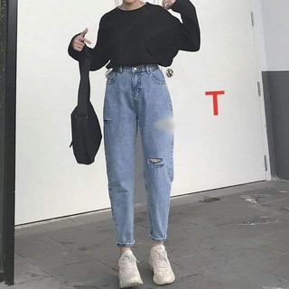 Quần baggy rách 2 vệt