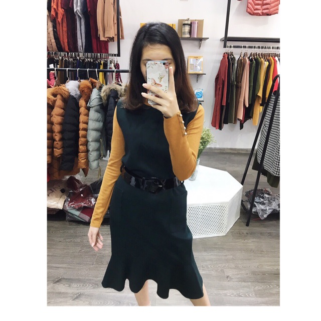 Váy dạ lộn ép đuôi cá