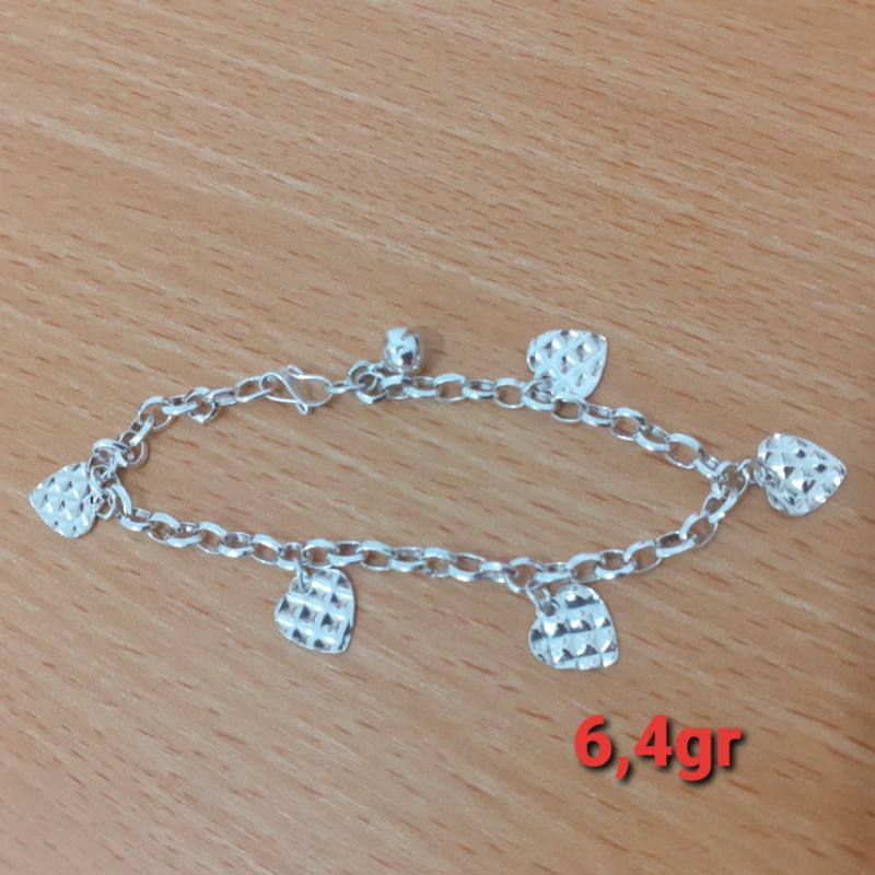 Vòng Đeo Tay Mạ Bạc Kiểu Dây Xích Cho Tuổi Teen (Gdrm6)