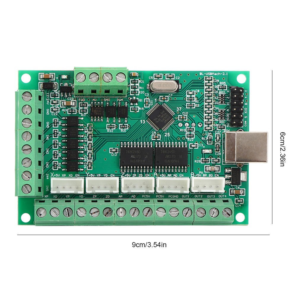 Bảng Mạch Điều Khiển Chuyển Động Cnc Usb Mach3 100khz Branch 5 Trục 12 24v