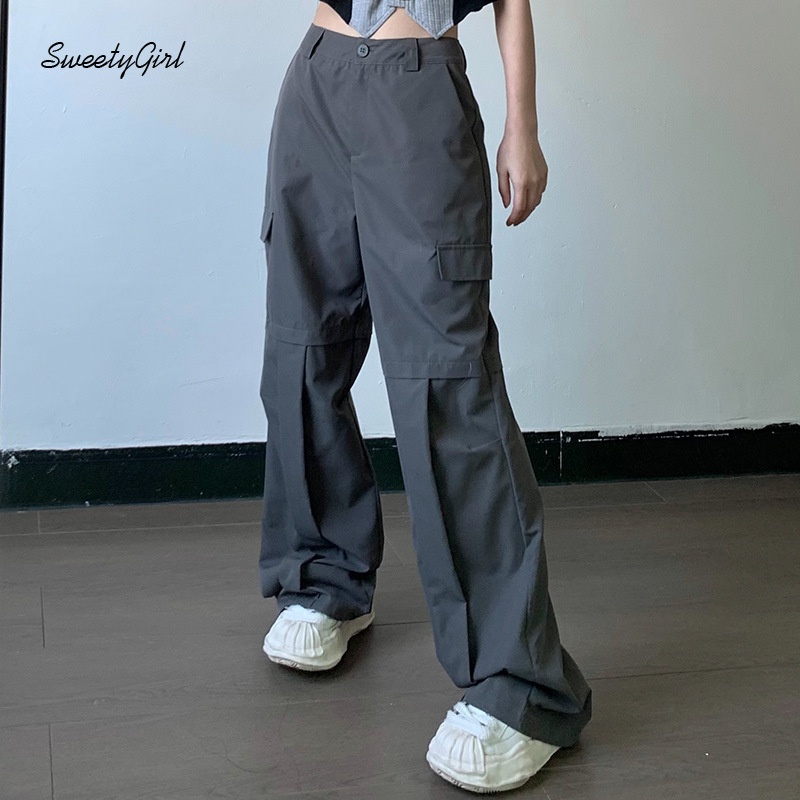 Quần Dài Thể Thao Lưng Cao Ống Đứng Màu Trơn Thời Trang Cho Nữ