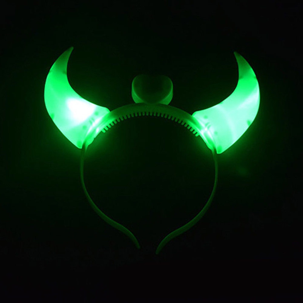 Cài tóc có đèn LED hình sừng quỷ hóa trang lễ halloween