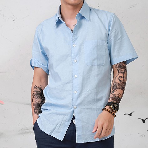 Áo đũi nam cộc tay cổ bẻ thời trang