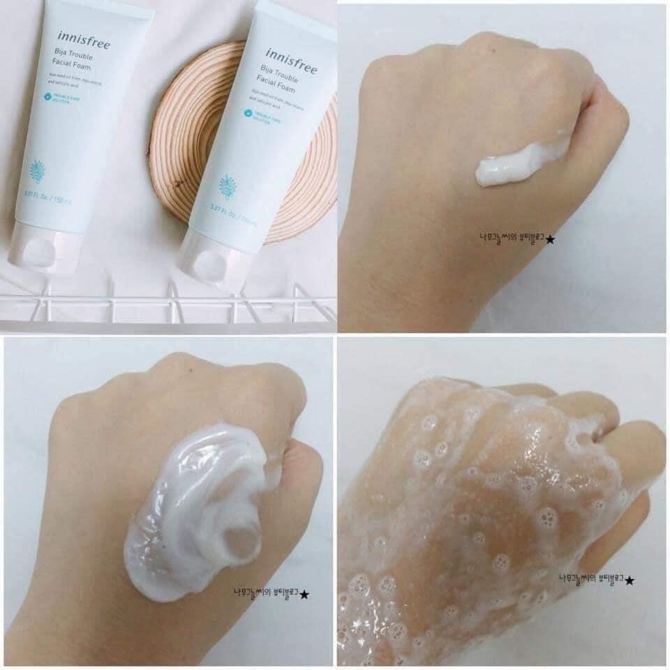 (Mẫu mới) Sữa rửa mặt Innisfree bija trouble facial foam