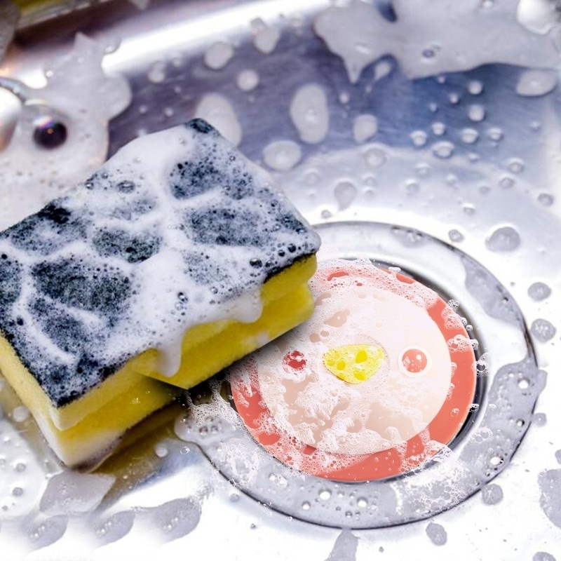 Nắp Silicon Chặn Cống Chống Tắc Nghẽn Đa Năng Siêu Bền Kiểu Hoạt Hình Tiện Dụng Cho Nhà Bếp/Phòng Tắm