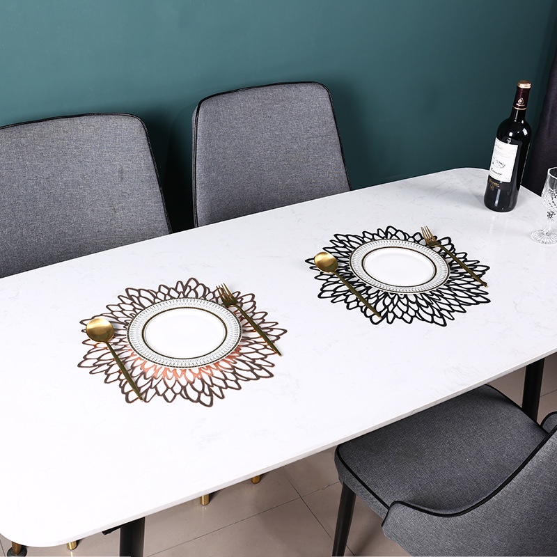 (HOT 2022) Tấm lót bàn ăn, lót lọ hoa hình bông cúc 4 màu cao cấp PVC p/c Bắc Âu, miếng lót bàn ăn chịu nhiệt chống thấm