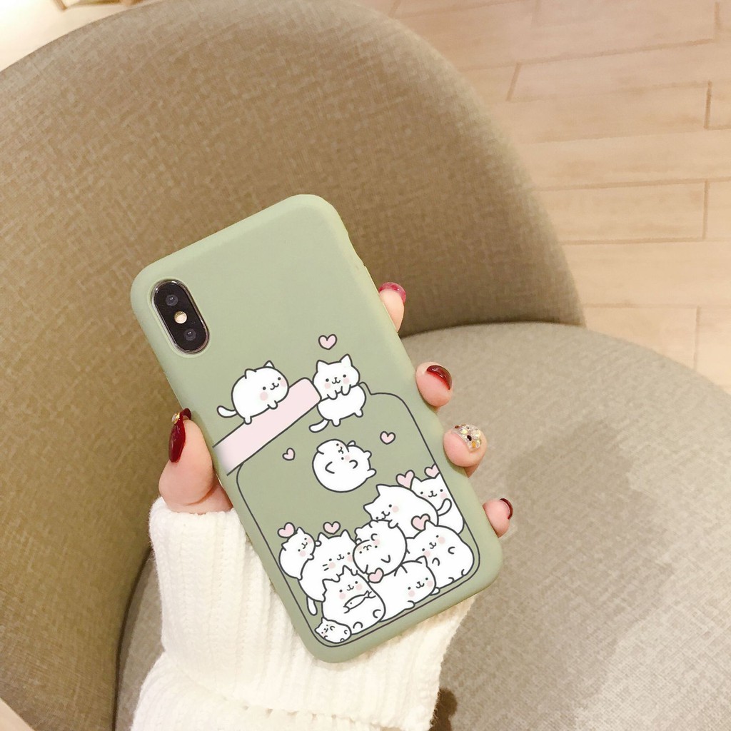[ IPHONE ] Ốp Lưng Silicon Lọ Mèo Kute - B097 | BigBuy360 - bigbuy360.vn