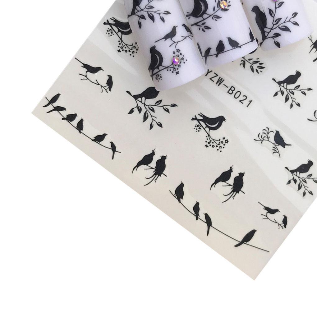 [Hàng mới về] Set 1/ 2/ 3/ 5 miếng sticker dán móng tay 3D họa tiết động vật hình học