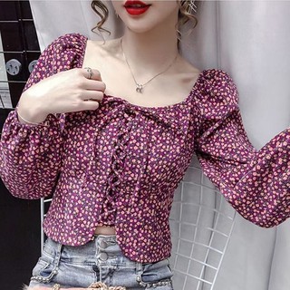 G02. 1629. ÁO NHUNG TĂM HOA NHÍ BUỘC DÂY NƠ NGỰC