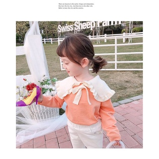 áo len cổ bèo tiểu thư cho bé