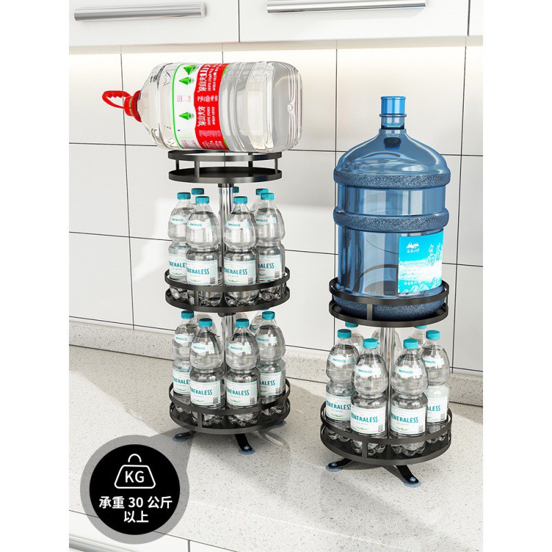 Kệ gia vị xoay 360 độ Kệ đựng gia vị thép 3 tầng cao cấp sơn tĩnh điện không gỉ M05 ( kệ xoay 2 tầng 3 tầng)