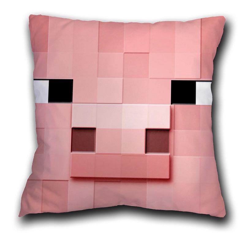 Vỏ Gối In Họa Tiết Hoạt Hình minecraft Kích Thước 45 * 45cm Trang Trí Nhà Cửa