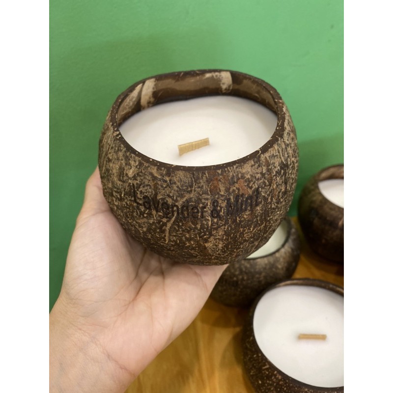 [SỈ INBOX] Nến thơm VNXK Coconut Bowls - Sáp đậu nành. Quà tặng cao cấp. Hand poured soy wax candles made in Vietnam