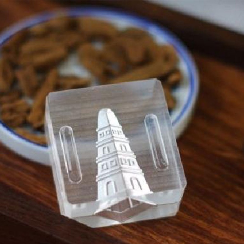 Khuôn làm nhang thơm hình tháp chùa bằng acrylic trong suốt DIY