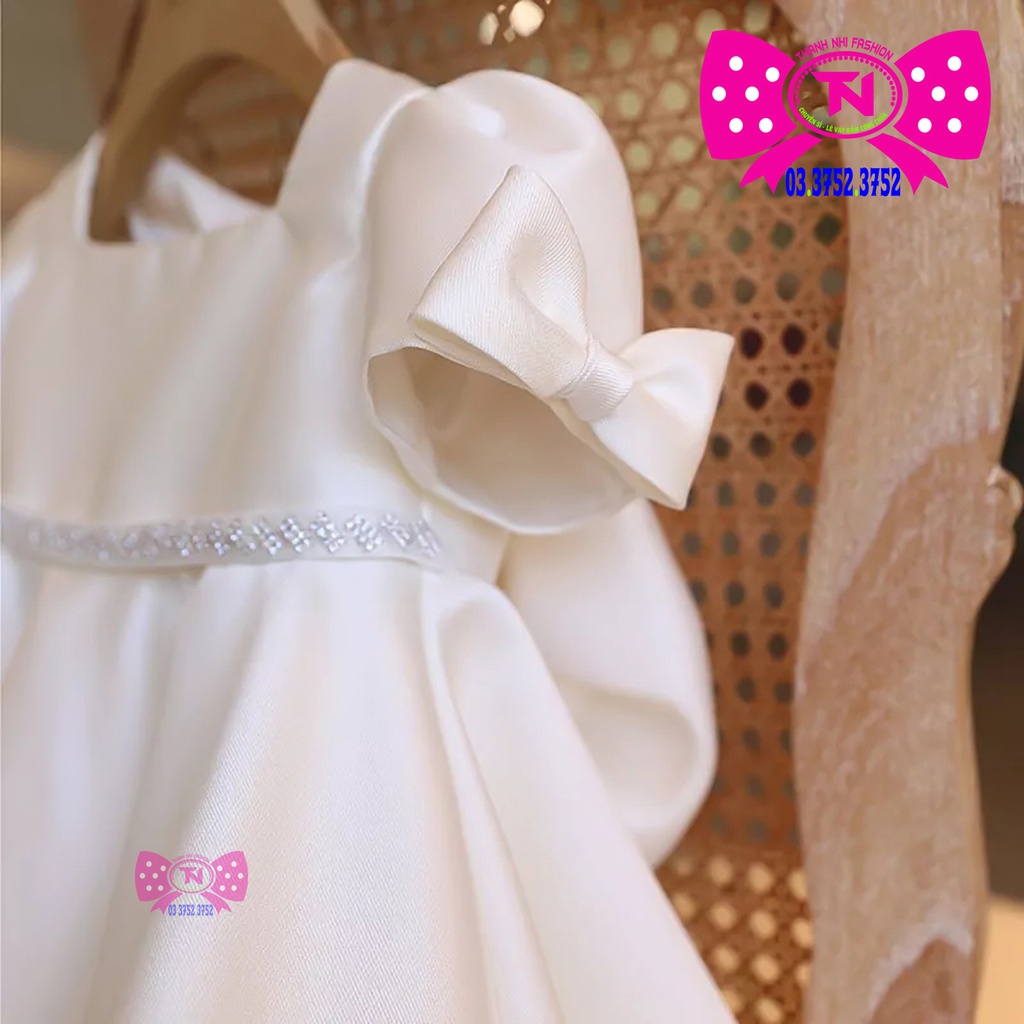 Váy bé gái phi mờ Trắng Sang Trọng - Váy Công Chúa TN2330010