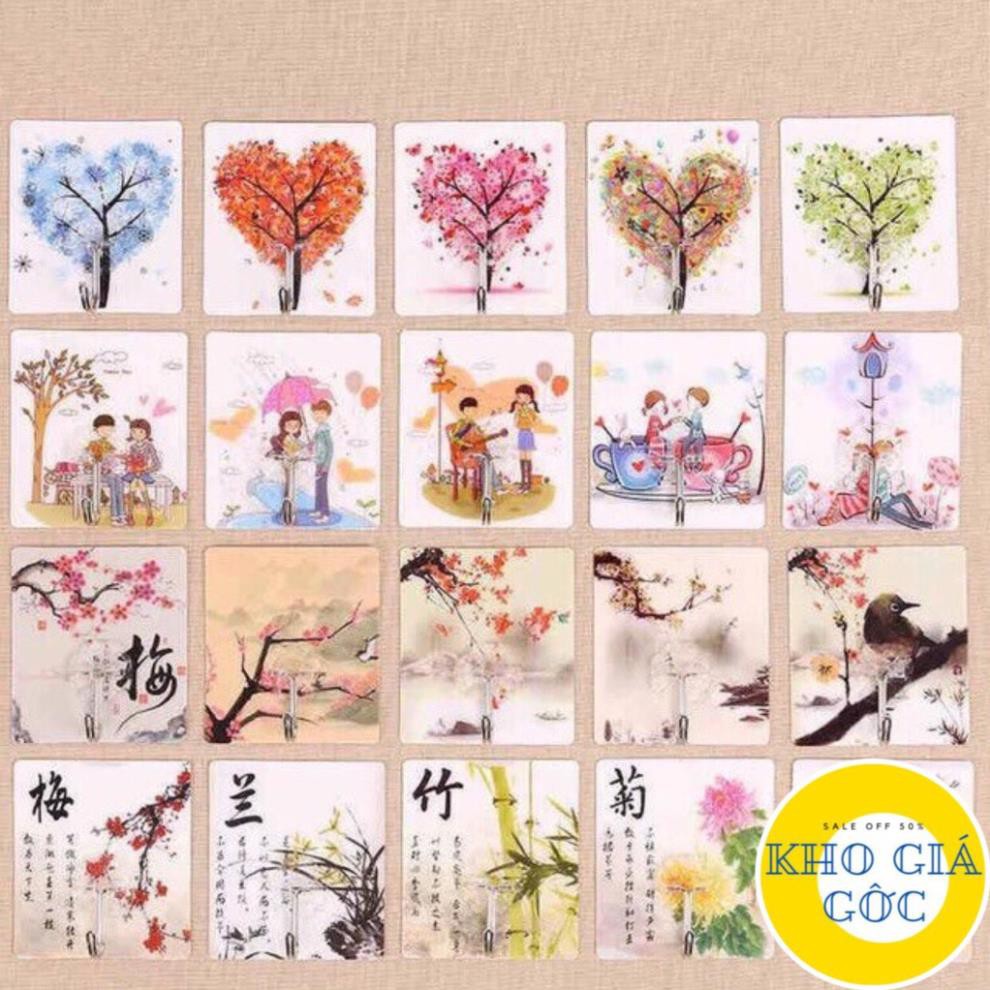 10 Móc Dán Tường Siêu Dính 3D Độc Đáo ( ngẫu nhiên )