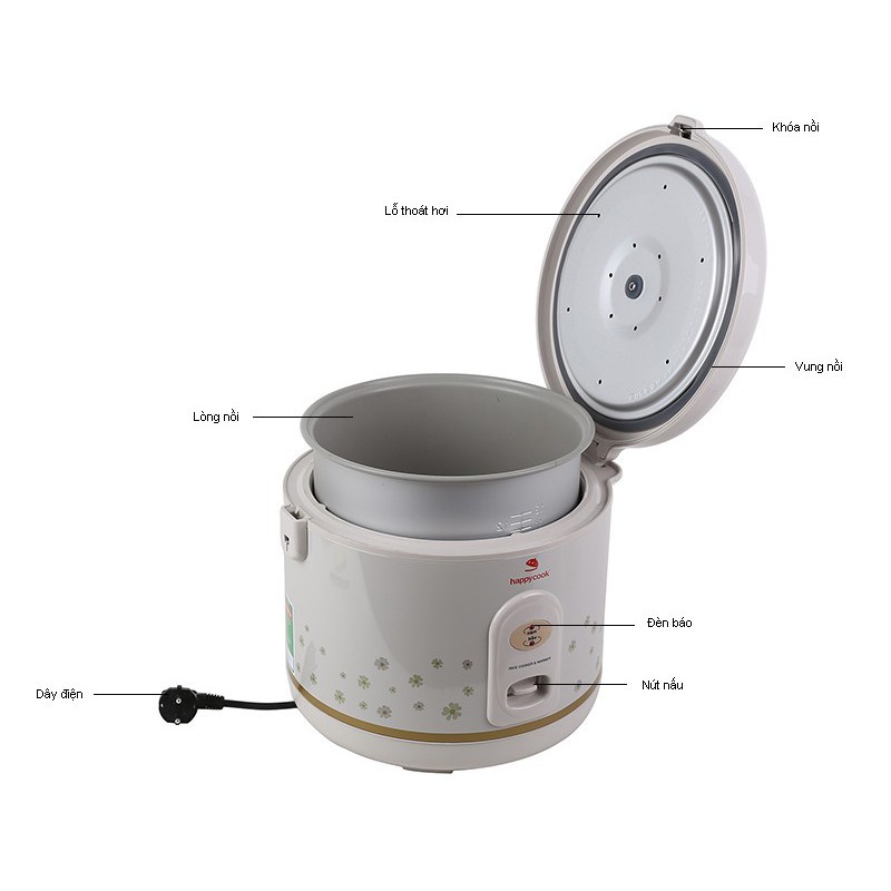 NỒI CƠM ĐIỆN HAPPY COOK HC-300 3.0 LÍT CHÍNH HÃNG