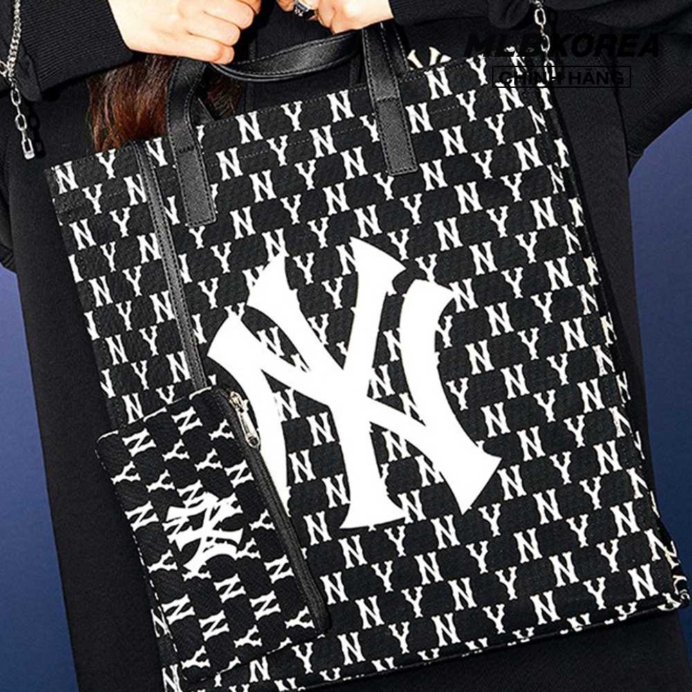 MLB - Túi tote chữ nhật Monogram 3AORL011N-50BKS