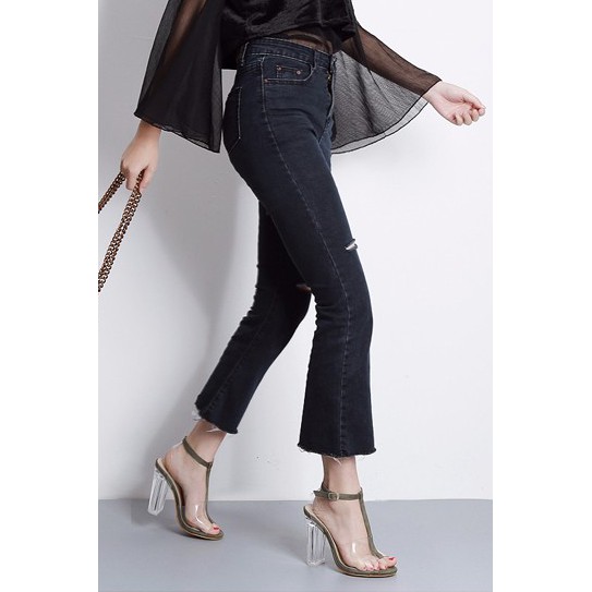 Sandal Colee dây chữ T gót vuông tôn dáng, êm chân