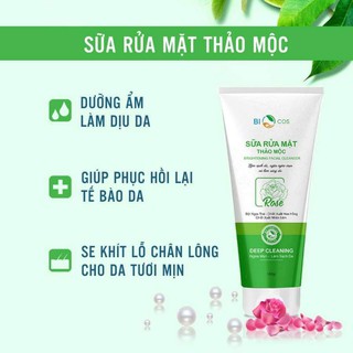 Sữa rửa mặt sáng da, ngừa mụn , tẩy da chết Biocos