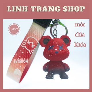 Móc Chìa Khoá Hình Gấu Màu Sắc Cá Tính, Móc Khoá Keychain Hình Gấu Dễ Thương