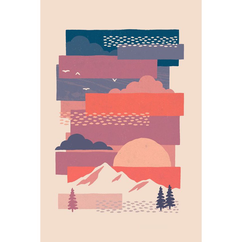 DROFE Tranh Sơn Dầu Hình Mặt Trời 30x40cm Diy