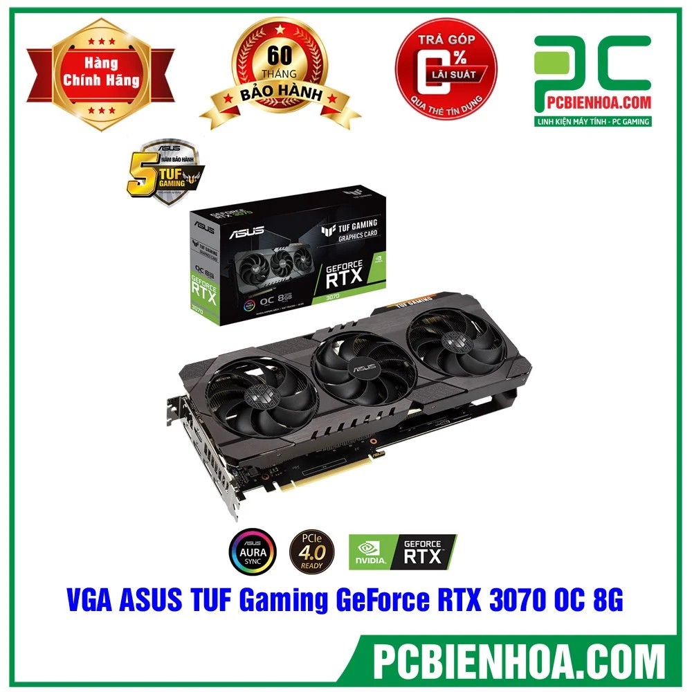 VGA ASUS TUF Gaming GeForce RTX 3070 OC (TUF-RTX3070-O8G-GAMING)