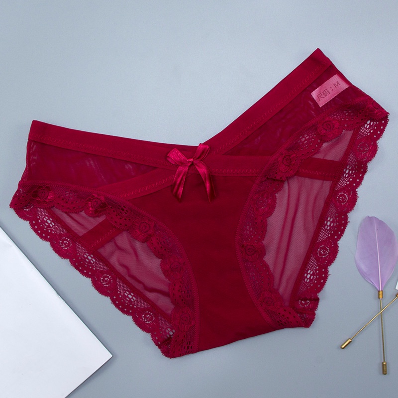 Quần Lót Lưới Trong Suốt Siêu Mỏng Lưng Thấp Không Đường May Quyến Rũ Cho Nữ
